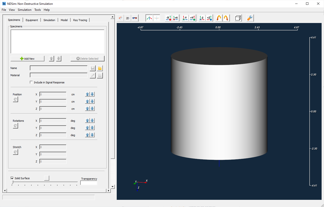NDSim main window when program starts